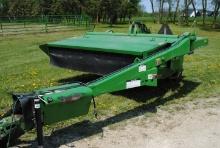 John Deere 910 Discbine with Flail Conditioners, 5 turtles, 8', stored inside.