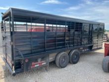 2021 Banes 6'4"X24' Steel Top Trailer with D/S Dressing Room and P/S Tack Compartment with 6 Saddle
