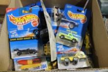 Box of 75 Hot-Wheels cars, in packages.
