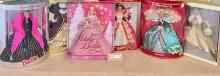 6PC HOLIDAY BARBIE DOLLS IN BOXES