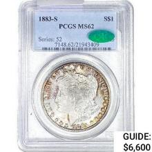 1883-S CAC Morgan Silver Dollar PCGS MS62