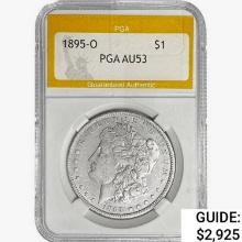 1895-O Morgan Silver Dollar PGA AU53