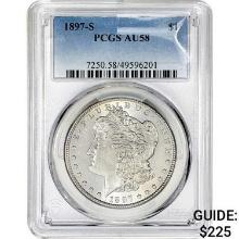 1897-S Morgan Silver Dollar PCGS AU58