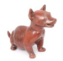 Very Large Colima Redware Dog, 300 BCE - 300CE