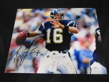 RYAN LEAF SIGNED 8X10 PHOTO CHARGERS JSA