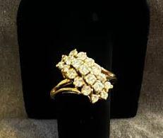 14kt Gold Womens Cocktail Ring