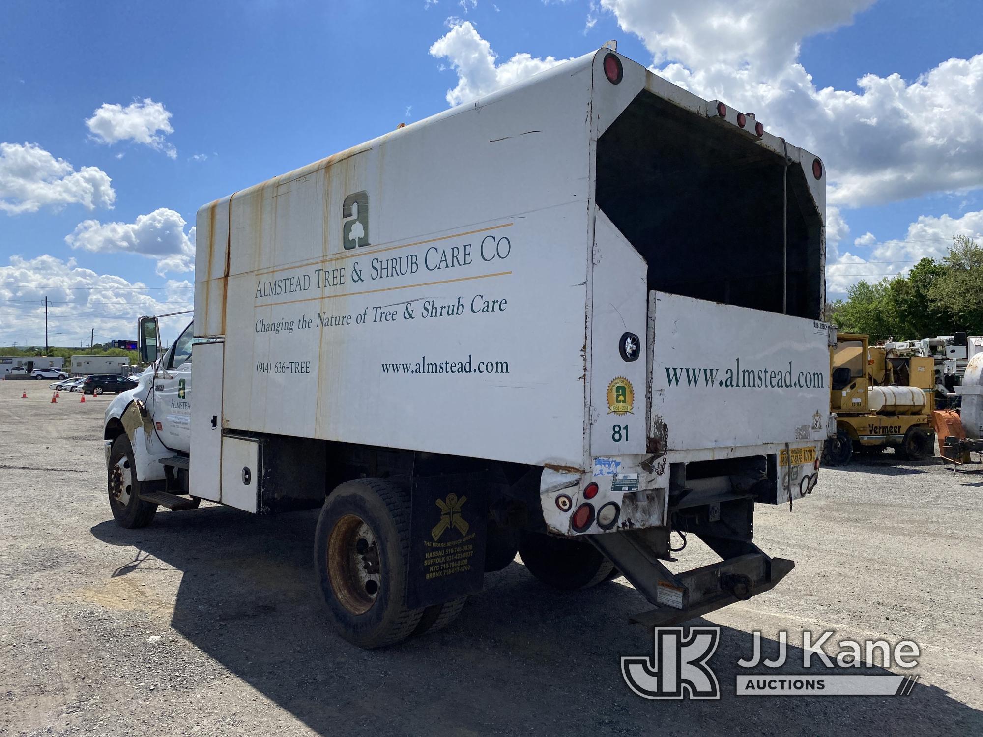 (Plymouth Meeting, PA) 2007 Ford F750 Chipper Dump Truck Runs Rough Moves & Dump Not Operating, PTO