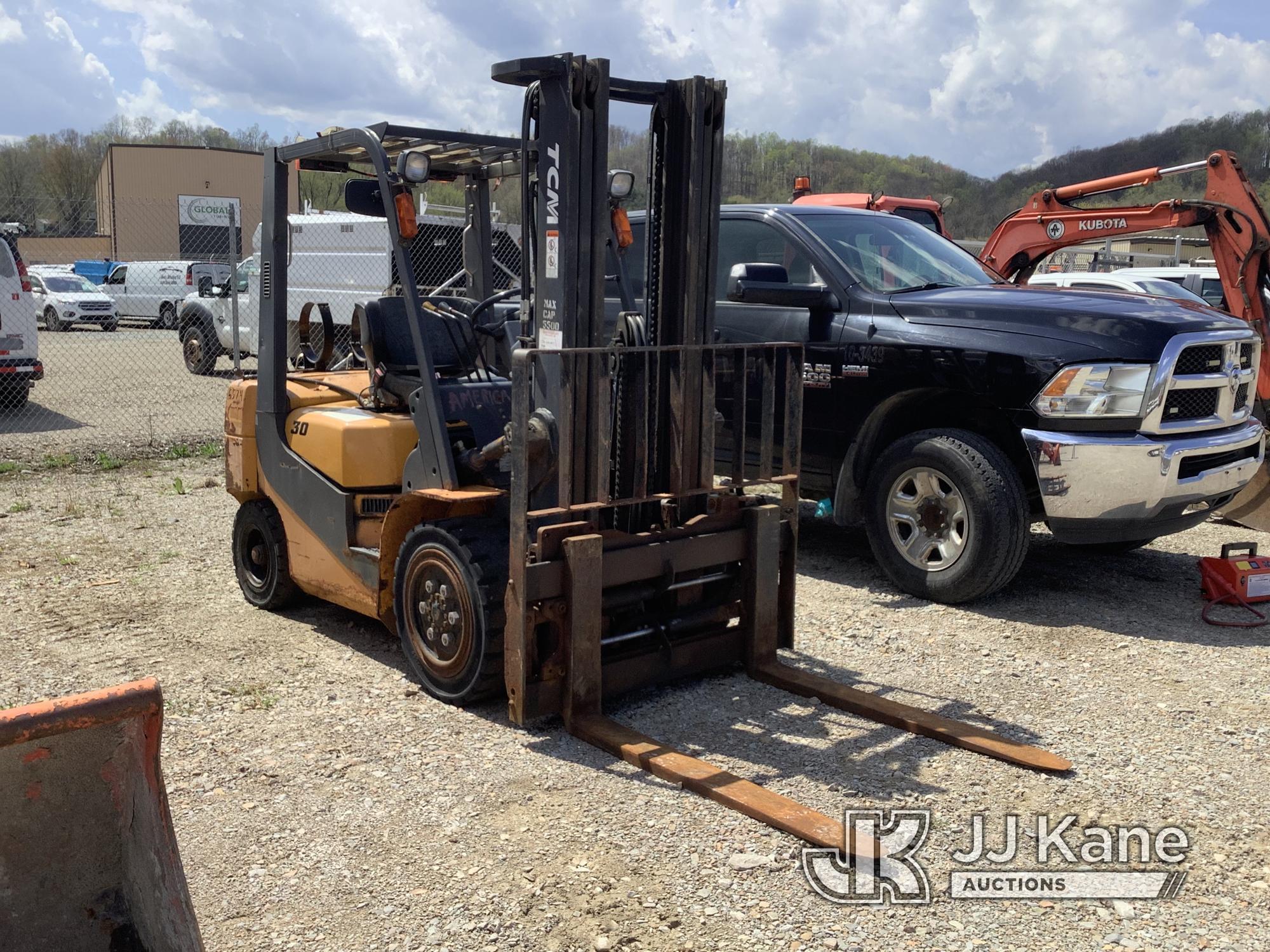 (Smock, PA) TCM FG30T7L Forklift Not Running, Condition Unknown