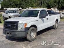 2013 Ford F150 Pickup Truck Runs, Moves) (Minor Body And Paint Damage, Small Crack In Windshield