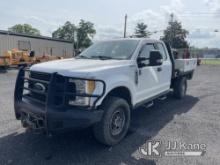 2017 Ford F350 4x4 Extended-Cab Flatbed Truck Runs & Moves, Body Damage Pictured, Engine Noise, Driv