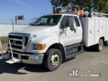 2011 Ford F650 Utility Truck Runs & Moves, Unit Operation Unknown, Could Not Get Hydraulic System to