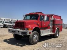2001 International 4800 Fire Truck Runs & Moves) (Needs Jump to Start, Fire Apparatus Condition Unkn