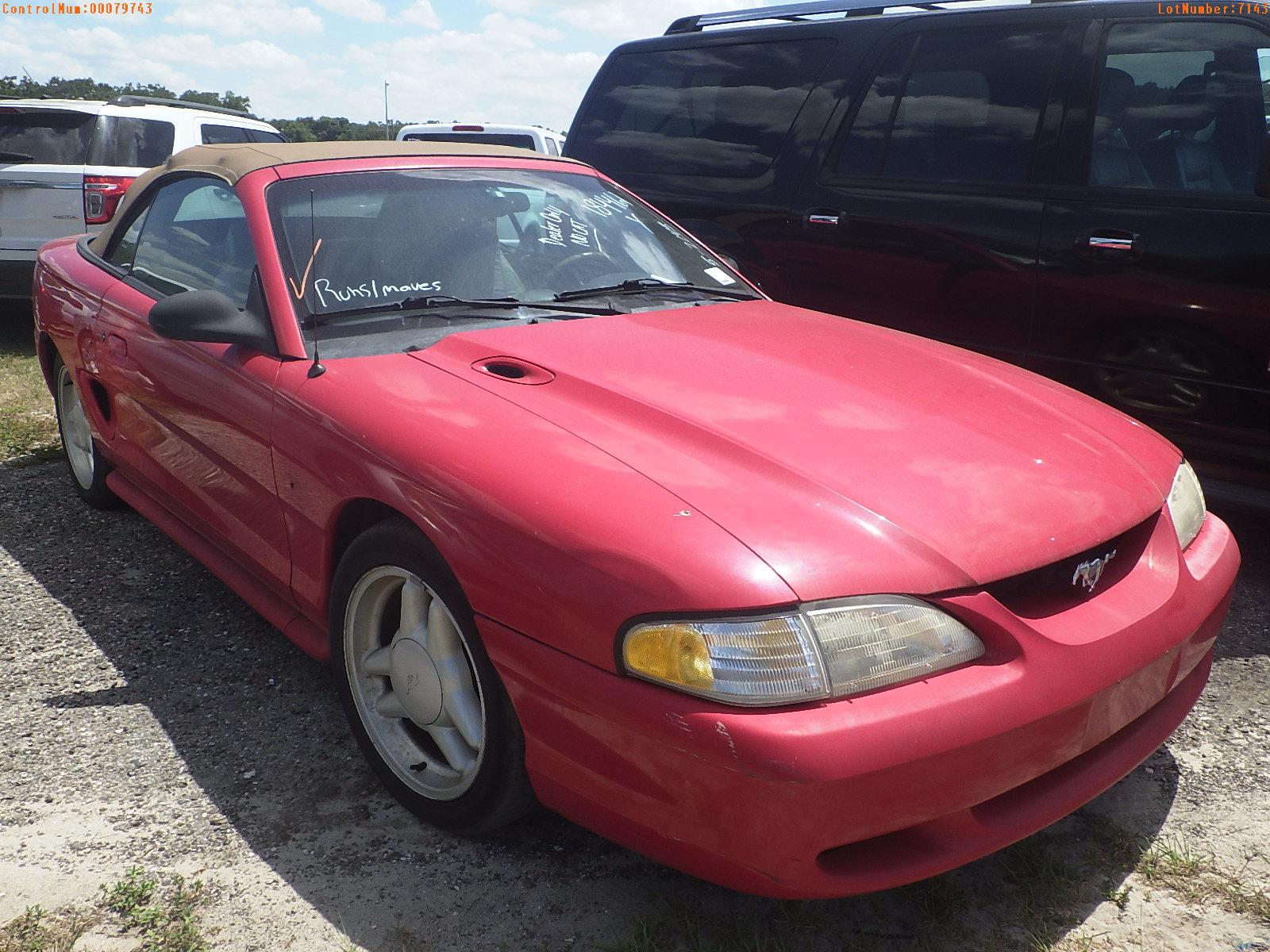 5-07143 (Cars-Convertible)  Seller:Private/Dealer 1994 FORD MUSTANG