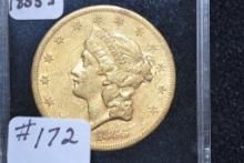 1855-S Liberty Head Twenty Dollar Gold Piece; MS