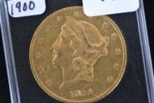 1900 Liberty Head Twenty Dollar Gold Piece; MS