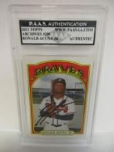 Ronald Acuna Jr of the Atlanta Braves signed autographed slabbed sportscard PAAS COA 167