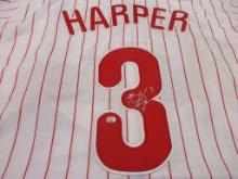 Bryce Harper of the Philadelphia Phillies signed autographed baseball jersey PAAS COA 282