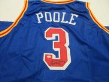 Jordan Poole of the Golden State Warriors signed autographed basketball jersey PAAS COA 510