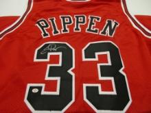 Scottie Pippen of the Chicago Bulls signed autographed basketball jersey PAAS COA 633