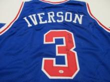 Allen Iverson of the Philadelphia 76ers signed autographed basketball jersey PAAS COA 438