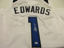 Anthony Edwards of the Minnesota Timberwolves signed autographed basketball jersey PAAS COA 408