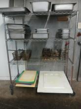 48" Stainless Steel Metro Rack / 4 Shelf Stainless Steel Racking (NO CONTENTS) - Please see pics for
