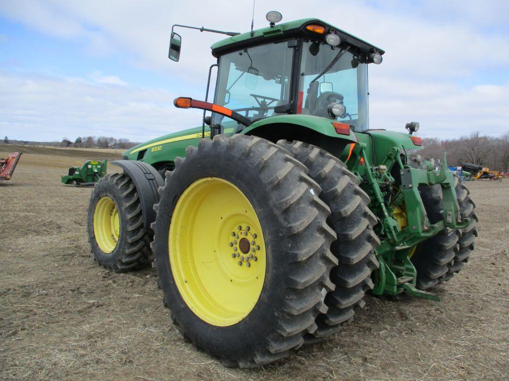 2008 John Deere 8330 MFWD, PS, 9,044 Hrs. cab, AC, heat, radio, 3pt. quick hitch, 4 Hyd, PTO 540 &