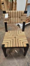 (4)Creative Co. wood & woven rope chair