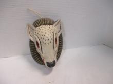 Hand Painted and Carved Animal Mask
