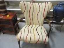 Wing Back Upholstered Armchair
