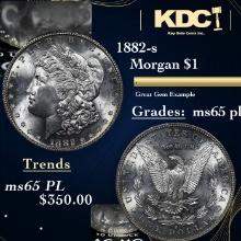 1882-s Morgan Dollar $1 Grades GEM Unc PL