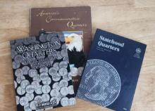 LOT OF 3 US STATE COMMERATIVE QUARTERS COLLECTOR BOOKS & COINS $34.25 FACE VALUE