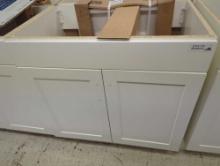 Glacier Bay Penford Single Sink Freestanding Bath Vanity in White with White Cultured Marble Top,