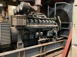 1985 LeRoy Somer 1875 KVA Generator, Type PA1006115-70-4P, w/ Mitsubishi 1700 HP Diesel 16-Cylinder,
