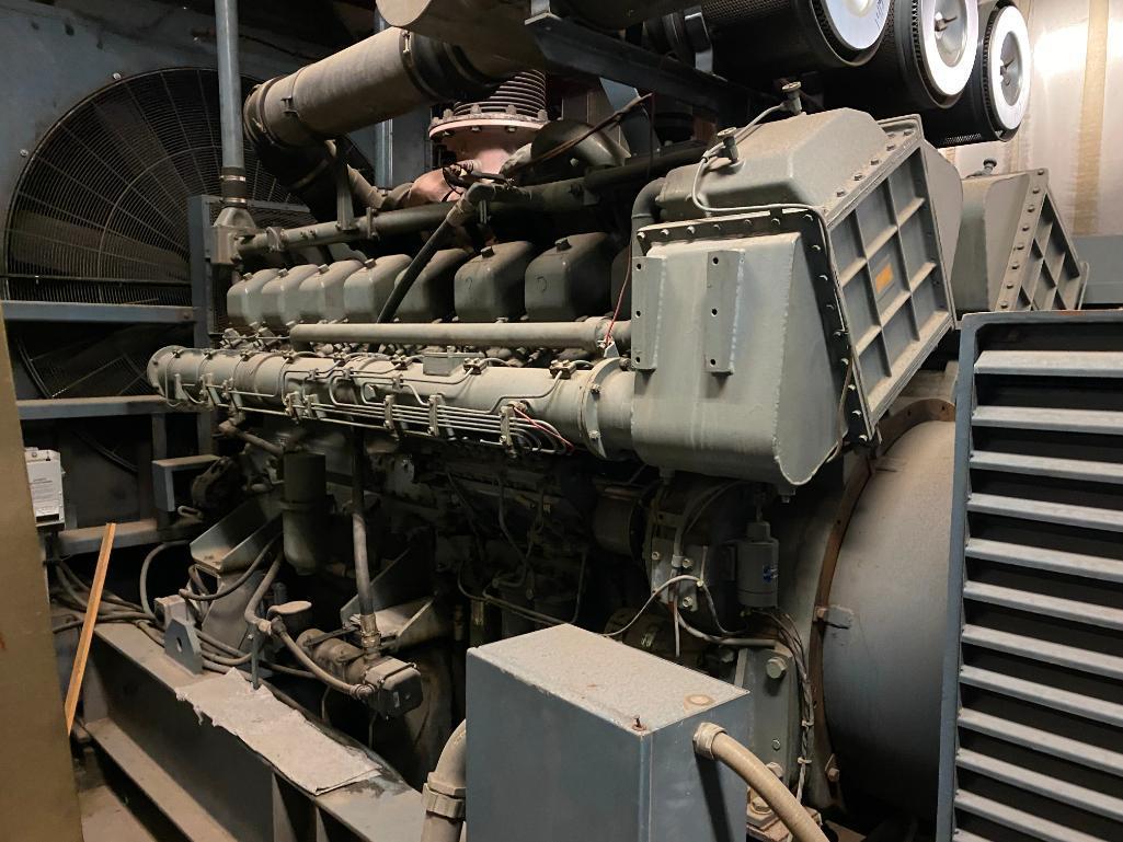 1990 LeRoy Somer 1875 KVA Generator, Type PA100G115-70-P4, w/ Mitsubishi 16-Cylinder Diesel, Model