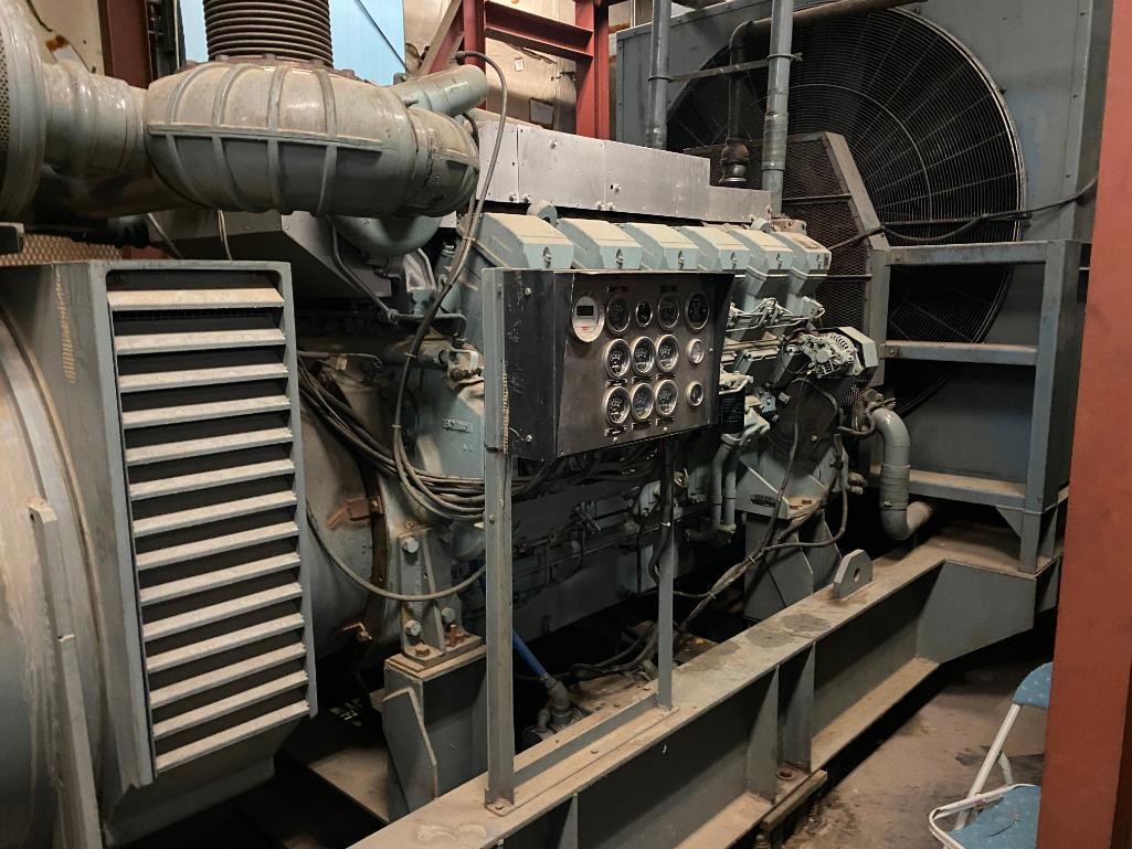 1997 LeRoy Somer 1875 KVA Generator, Type PA1006115-70-P4, w/ Mitsubishi 1769 HP V 12 Diesel Engine,