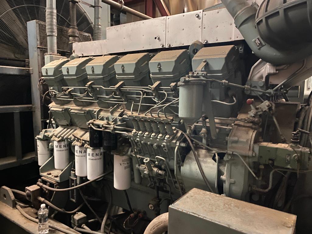 1997 LeRoy Somer 1875 KVA Generator, Type PA1006115-70-P4, w/ Mitsubishi 1769 HP V 12 Diesel Engine,