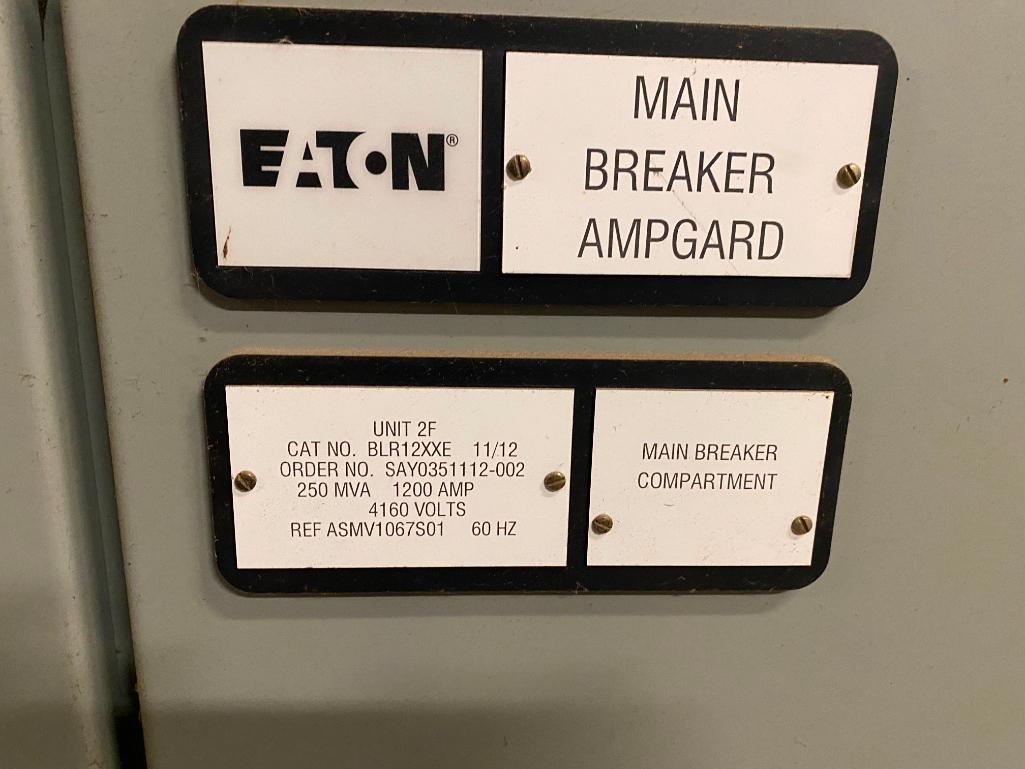 Eaton Ampgard MV Motor Control, Model EDR3000, 4160 V, 60 Hz, 1200 AMP, w/ (4) Eaton Ampgard Medium