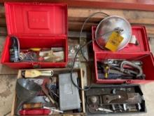 Bailey No.5 wood plane - tool boxes with tools - hardware