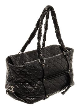 Chanel Black Quilted Lambskin Ligne Lady Braid XL Tote Bag