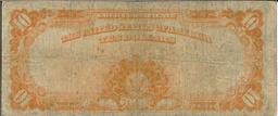 1922 $10 Gold Certificate Bank Note