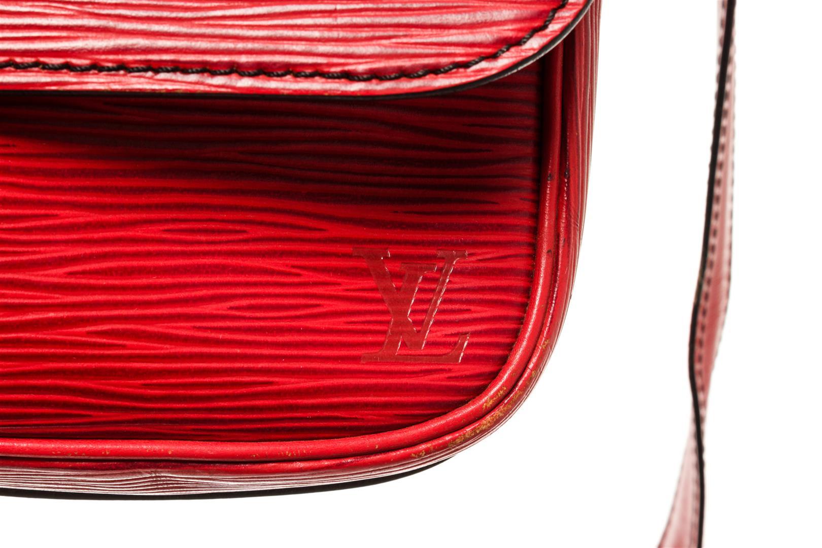 Louis Vuitton Red Epi Leather Cartouchiere Crossbody Bag