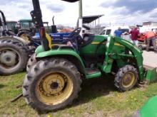 John Deere 3120 4 WD Compact Tractor with 300X Loader, Hydro Trans., ROPS C