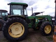 John Deere 2955 4 WD Tractor with Cab and Allied 695 Loader, Good Tires, (3