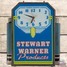 Stewart Warner Products Art Deco Advertising Clock