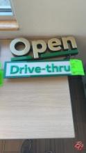 Open & Drive-Thru Lighted Signs