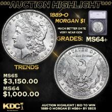 ***Auction Highlight*** 1889-o Morgan Dollar 1 Graded ms64+ By SEGS (fc)