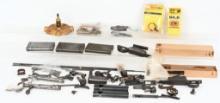 LOT OF VARIOUS RIFLE PARTS AND CLEANING TOOLS
