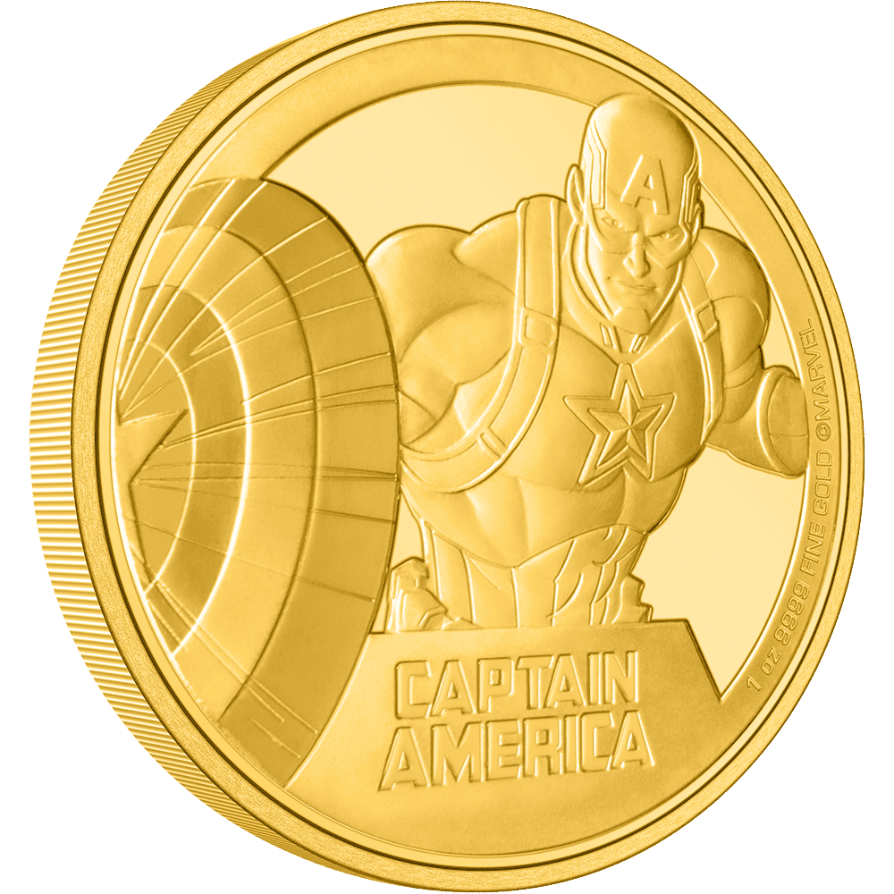 Marvel Captain America(TM) 1oz Gold Coin