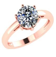 CERTIFIED 0.4 CTW F/VS2 ROUND (LAB GROWN Certified DIAMOND SOLITAIRE RING ) IN 14K YELLOW GOLD